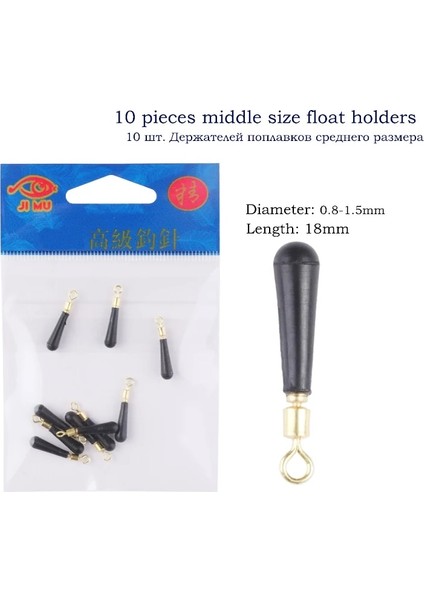 Orta 10 Parça Tarzı Lot Balıkçılık Şamandıra Tutucular Bakır B Şekli Halka Bağlayın 360 Derece Serbestçe Dönen Fırdöndüler Silikon Tutucu Olta Takımı (Yurt Dışından)