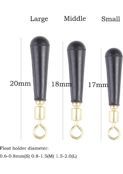 Orta 10 Parça Tarzı Lot Balıkçılık Şamandıra Tutucular Bakır B Şekli Halka Bağlayın 360 Derece Serbestçe Dönen Fırdöndüler Silikon Tutucu Olta Takımı (Yurt Dışından) modelleri