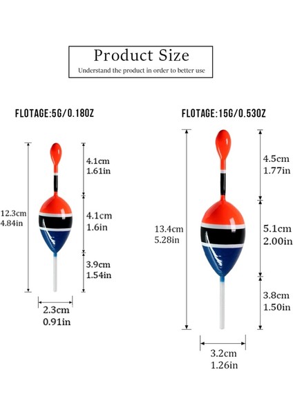 5g1.6x4.8in Kırmızı Stil Xx4.8 Kayma Balıkçılık Şamandıra Bobber Crappie Bas Sazan Balıkçılık Kayma Sürüklenme Tüpü Ahşap Balıkçılık Şamandıra Bobbers (Yurt Dışından) fırsatları