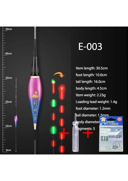 E-003 1 Parça Tarzı 1 Adet Kompozit Nano Balıkçılık Şamandıra + 1 Cr Şamandıra Tüpü + 1 Çanta Kanca + 1 Şamandıra Koltuk Renk Değiştirilebilir Şamandıra Duyarlı Kararlı Bobber Aracı (Yurt Dışından)