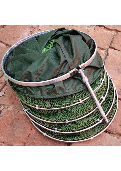 Ordu Yeşili 25 250CM Stili Katlanabilir Naylon Paslanmaz Çelik Balık Yakalama Net Tuzak Balıkçılık Kafesi Örgü Sepet (Yurt Dışından) modelleri
