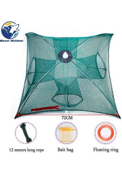 10 Adet Tarzı Katlanmış Taşınabilir 20 Delik Balık Ağı Ağ Döküm Kerevit Yakalayıcı Karides Minnow Yengeç Yemler Tuzak Kafesleri Mesh Balık Ağı (Yurt Dışından)