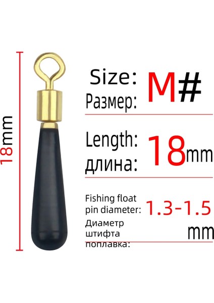 Boyut M Tarzı Dndyuju Balıkçılık Şamandıra Sahipleri Bakır Haddeleme Döner 360 Derece Serbestçe Dönen Fırdöndüler Silikon Tutucu Olta Takımı (Yurt Dışından)