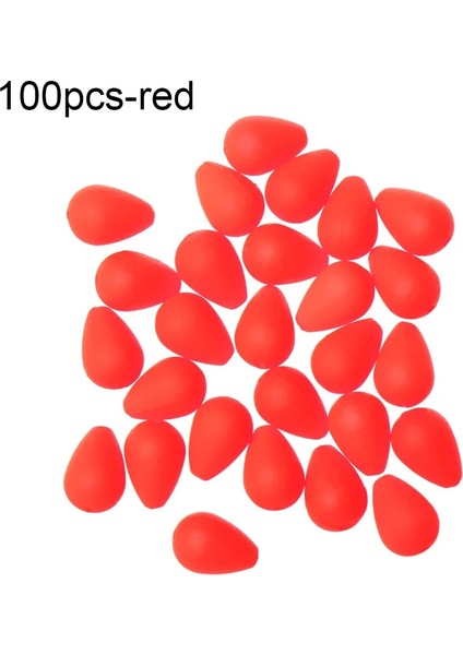 100 Adet-Kırmızı Stil Adet Hassas Görülebilir Fasulye Kırmızısarı Şamandıra Kuyruk Göz Alıcı Balık Tutma Hareketli Şamandıra Balıkçılık Sinyal Gönderici Fasulye (Yurt Dışından)