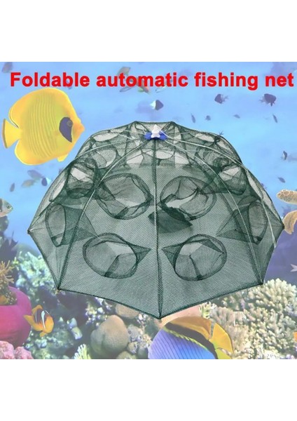 Yeşil 8 Tarzı %75 Sıcak! Otomatik Katlanabilir Balık Ağı Minnow Karides Kafesi Naylon Yengeç Balık Tuzağı Ağı (Yurt Dışından) fiyatları