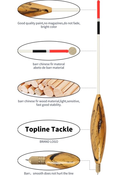 YP-NBB-3-24108 Stili Topline 6+4g 10+5g 15+5g Yüzer Bobber Dikey Şamandıra Karışık Boyutlu Şamandıra Peche Aksesuar Yüzer Paslanmaz Çelik Işığa Duyarlı (Yurt Dışından) modelleri