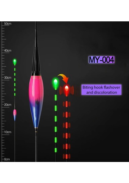 MY-004 Stili Mart LED Balıkçılık Şamandıra Son Derece Hassas Balık Isırığı Şamandıra Hatırlatmak Yerçekimi Sensörü Parlayan Elektrikli Gece Balıkçılık Şamandıra Mj (Yurt Dışından)