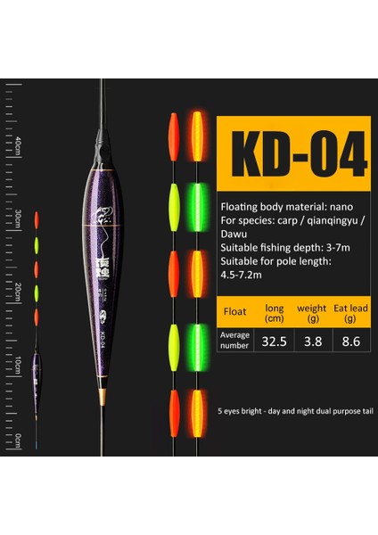 Kd 04 Stili Balıkçılık Akıllı Elektronik Şamandıra Yerçekimi Sensörü LED 5g 6g 7g 8g 10G 11G Büyük Yüzdürme Sazan Kayalık Mücadele Aydınlık Şamandıra Aksesuarı (Yurt Dışından)