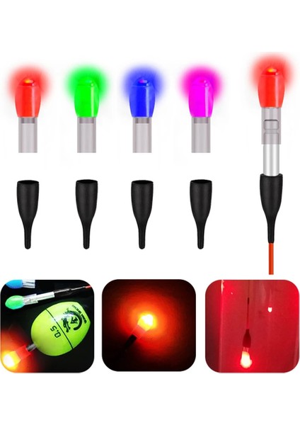 Tlg Shop Renkli Stil Balıkçılık Şamandırası Işık Şamandıra Kuyruk Lambası Katı Multiccolor Elektronik Işık CR425 Pil Yüzer Işık Pesca Iscas Balık Takımı (Yurt Dışından)