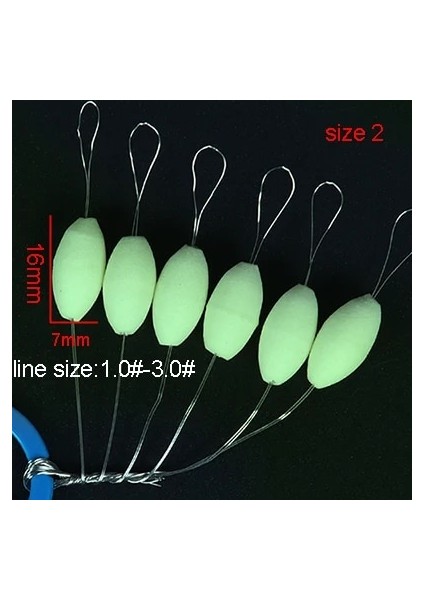 Aydınlık Boyut 2 Tarzı Yüksek Li 5packslot Floresan Oval Balıkçılık Şamandıra Bobber Yüzen Fasulye Redyellowmix Çarpıcı Şamandıra Gece Balıkçılığı J263 (Yurt Dışından)
