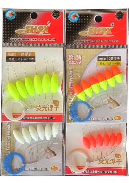 Aydınlık Boyut 2 Tarzı Yüksek Li 5packslot Floresan Oval Balıkçılık Şamandıra Bobber Yüzen Fasulye Redyellowmix Çarpıcı Şamandıra Gece Balıkçılığı J263 (Yurt Dışından)