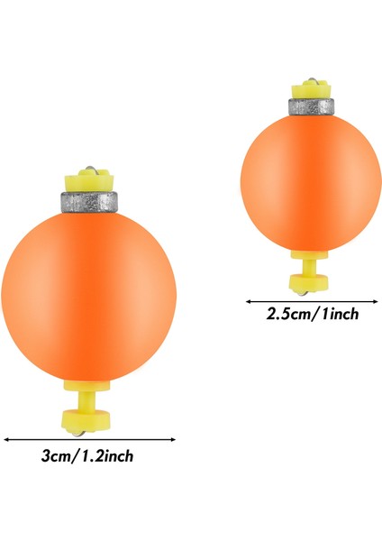 Tlg Shop 25MM-KIRMIZI-10 Adet Tarzı Balıkçılık Köpüğü Şamandıra Seti Bobber Şamandıralar Ağırlıklı Platin Tuzlu Su Yuvarlak Şamandıra Olta Takımı Aksesuarları (Yurt Dışından)