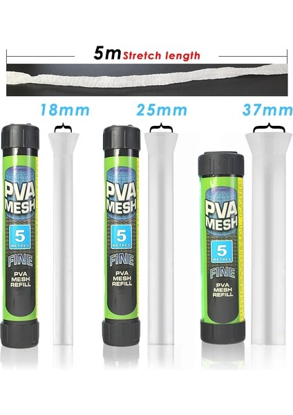 37MMX5M Stili Mosodo Pva Mesh Tüpte Çözünür Balık Dolum Sazan Balıkçılık Pva Ağı Net Yem Torbası Dolum Ağları Pva 5m (Yurt Dışından) modelleri