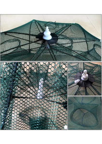 6 Taraf 6 Delik Stili Güçlendirilmiş Otomatik Balık Ağı Karides Kafesi Naylon Katlanabilir Balık Tuzağı Döküm Net Döküm Katlanır Balıkçılık Ağı Açık (Yurt Dışından) indirimleri