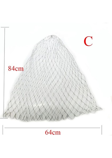 C Stili Naylon Balık Ağları Balıkçılık Paleti Katlanabilir Eşkenar Dörtgen Örgü Delik 3 Boyutları Derinlik Katlanır Dip Net (Yurt Dışından)