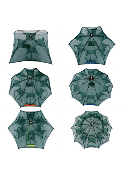 A- 6 Delikli Stil Katlanır Taşınabilir Altıgen Net Balık Ağı Döküm Kerevit Yakalayıcı Balık Tuzağı Karides Yakalayıcı Tank Kafes Ağı (Yurt Dışından) modelleri