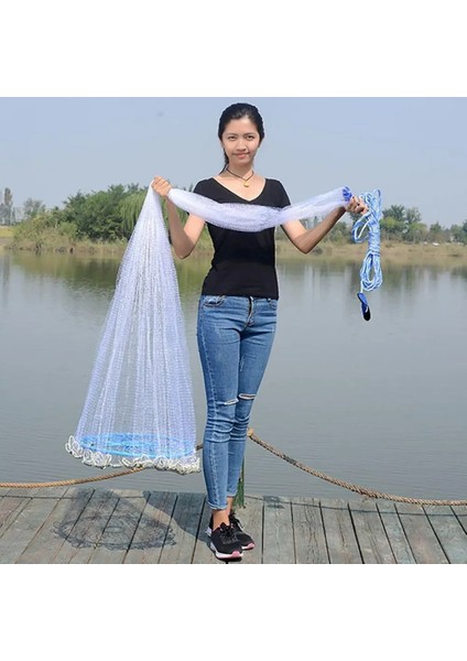240CM Tarzı cm Açık Havada Balık Tutma El Atma Ince Örgü Dökme Ağ Uçan Tuzak Disk Balık Tutma El Atma Ince Örgü Dökme Ağ Uçma Tuzak D (Yurt Dışından)