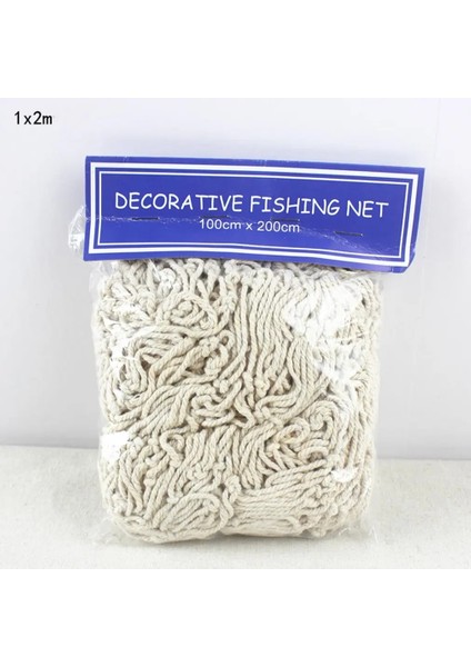 Deniz Balık Ağı Okyanus Tarzı Yumuşak Yükleme Balık Ağı El Dokuması Şamandıra Kabuğu Duvar Dekorasyonu (Yurt Dışından)