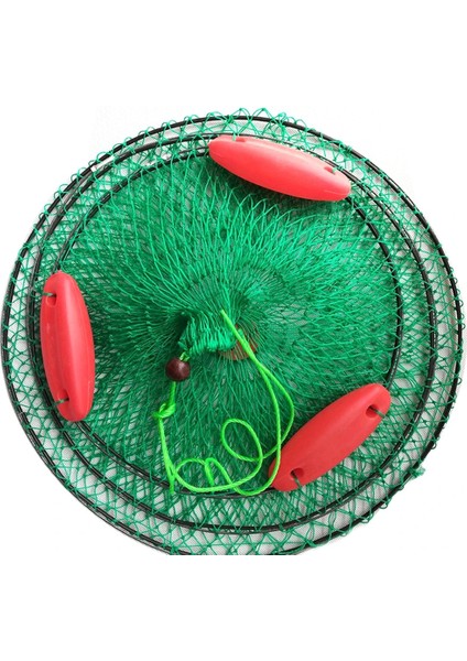 No.35 Tarzı Balık Ağı Mücadele Katlanmış Taşınabilir Tuzak Kafes Tekne Balıkçılık Aksesuarları Deformasyon Olmadan Üç Yüzen Top Döküm Ağı (Yurt Dışından)