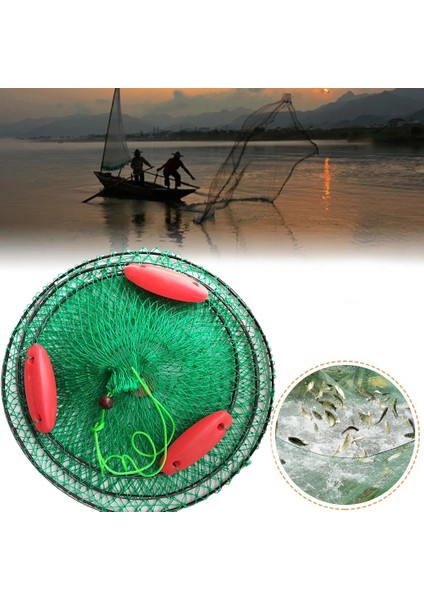No.35 Tarzı Balık Ağı Mücadele Katlanmış Taşınabilir Tuzak Kafes Tekne Balıkçılık Aksesuarları Deformasyon Olmadan Üç Yüzen Top Döküm Ağı (Yurt Dışından) modelleri