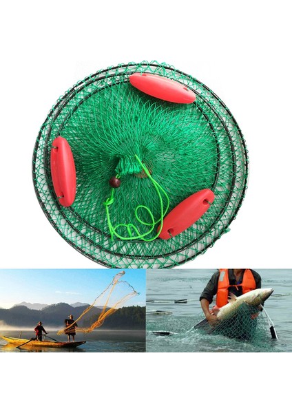 No.35 Tarzı Balık Ağı Mücadele Katlanmış Taşınabilir Tuzak Kafes Tekne Balıkçılık Aksesuarları Deformasyon Olmadan Üç Yüzen Top Döküm Ağı (Yurt Dışından) fırsatları