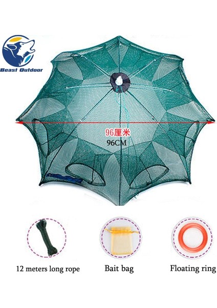 10 Adet Tarzı Katlanmış Taşınabilir 20 Delik Balık Ağı Ağ Döküm Kerevit Yakalayıcı Karides Minnow Yengeç Yemler Tuzak Kafesleri Mesh Balık Ağı (Yurt Dışından) fiyatları