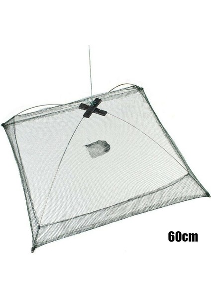 60CM Tarzı Taşınabilir Katlanmış Balık Ağı Yemler Karides Minnow Kerevit ve T8 Için Dayanıklı Örgü Tuzak (Yurt Dışından)