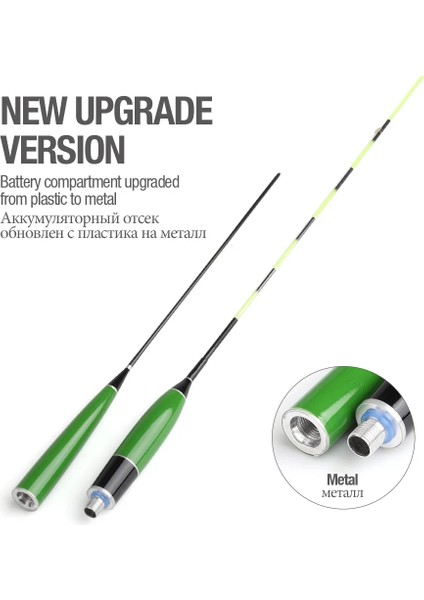 No.5 Tarzı Donql Akıllı LED Balıkçılık Şamandıra USB Şarj Şarj Edilebilir CR425 Pil Otomatik Olarak Renk Değişimini Hatırlatmak Bobber Şamandıra Balıkçılık Aracı (Yurt Dışından)