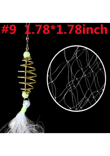 9 Örgü 1.78X1.78 Inç Stili Balık Ağı Katlanır Balıkçılık Tuzakları Örgü Kafes Döküm Ağları Bakır Yaylı Balık Ağları Balık Ağı Tasarım Yengeç Sazan Takımları Aksesuarları (Yurt Dışından)