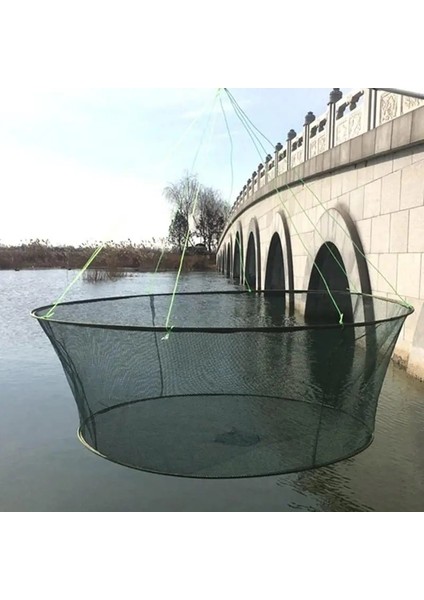 80CM Tarzı Taşınabilir Katlanır Damla Net El Fırlatma Ağı Karides Yengeç Karides Nehirler ve Göller Balık Ağı (Yurt Dışından)