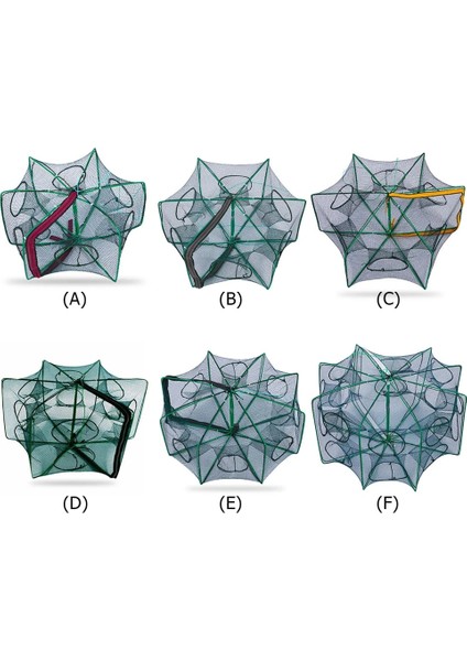 No.3 Tarzı Otomatik Balık Ağı Naylon Katlanır Karides Kafesi Kerevit Yengeç Balık Tuzağı Catcher Katlanabilir Balıkçılık Ağı (Yurt Dışından)