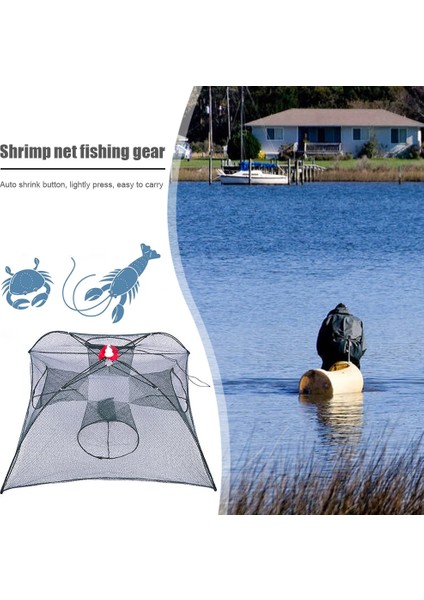 No.6 Tarzı Güçlendirilmiş Otomatik Balık Ağı Karides Kafesi Naylon Katlanabilir Yengeç Balık Tuzağı Döküm Net Döküm Katlanır Balık Tutma Netрыбалка (Yurt Dışından) indirimleri