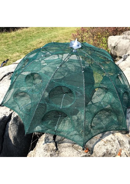 KARE60-60CM Tarzı Güçlendirilmiş Otomatik Balık Ağı Karides Kafesi Naylon Katlanabilir Balık Tuzağı Döküm Net Döküm Katlanır Balıkçılık Ağı Açık (Yurt Dışından)