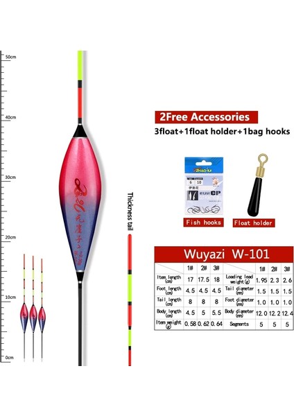 W-101 Stili 3 Adet Nano Şamandıralar + 1 Çanta Kanca + 1 Şamandıra Koltuk Dikey Şamandıra Tatlı Su Sığ Su Balıkçılık Bobber Balıkçılık Araçları Aksesuarları Mücadele (Yurt Dışından)