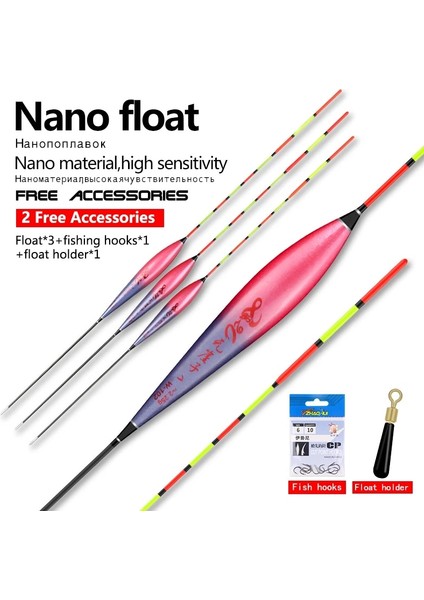 W-101 Stili 3 Adet Nano Şamandıralar + 1 Çanta Kanca + 1 Şamandıra Koltuk Dikey Şamandıra Tatlı Su Sığ Su Balıkçılık Bobber Balıkçılık Araçları Aksesuarları Mücadele (Yurt Dışından) fiyatları