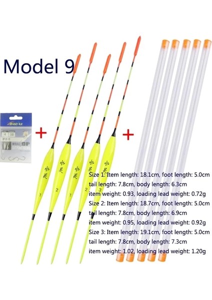 Model 2 Stili 5 Adet Balıkçılık Şamandıra Sığ Su Balıkçılık Şamandıra Bobber Tankı Balsa Bobber Çeşitli Model Mevcut Flotador Pesca Olta Takımı (Yurt Dışından)
