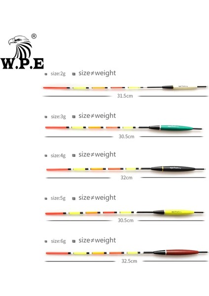 S2-2-6g Stili W.p.e Lot Balık Tutma Şamandırası Barguzinsky Köknar Yüzer Boyut Sazan Balıkçılık Şamandıra Bobber Balıkçılık Işık Yüzer Renkli (Yurt Dışından) modelleri