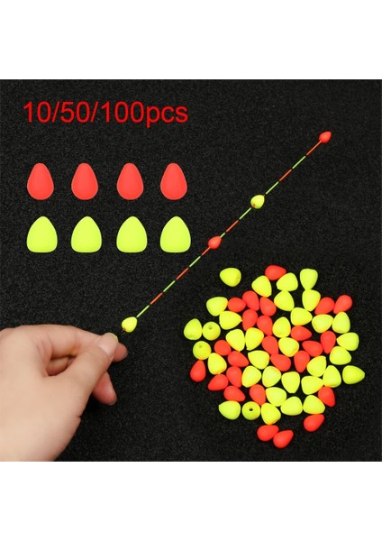 100PCS-SARI Tarzı Pc Hareketli Float Kuyruk Göz Alıcı Fasulye Duyarlı Balık Tutma Sinyali Gönderici Görülebilir Fasulye Kırmızısarı Olta Takımı (Yurt Dışından)