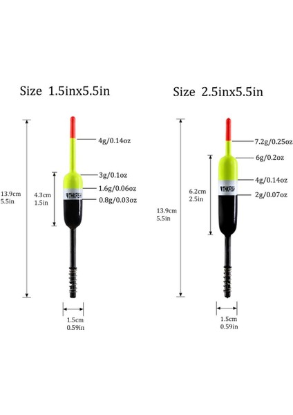 5 Adet 2.5inx5.5in Tarzı Balıkçılık Kayma Bobbers Balsa Ahşap Bahar Balıkçılık Float Bobber Crappie Bas Balıkçılık Aksesuarları 1.5in 2.5in (Yurt Dışından) modelleri