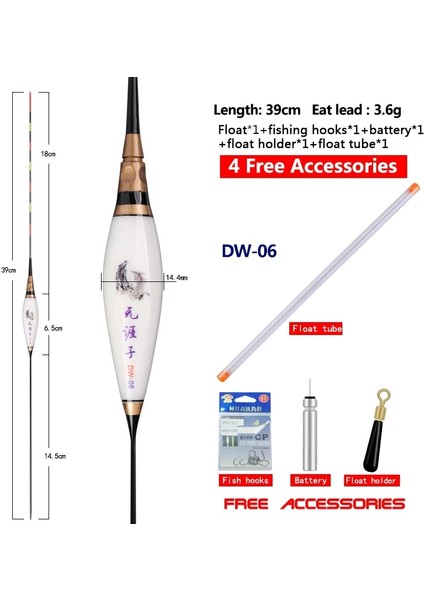 Dw-04 Stili 1 Adet Aydınlık Balıkçılık Şamandıra + 1 Pil + 1 Şamandıra Tüpü + 1 Şamandıra Tutucu + 1 Çanta Balıkçılık Kancaları Tatlı Su Elektrikli Nano Olta Takımı (Yurt Dışından) fiyatları