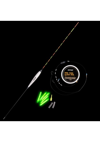 5.4m Set Stili Goture 1 Adet Dikey Şamandıra Balıkçılık Tüplü Şamandıralar + 1 Adet Şamandıra Rig + Sazan Balıkçılık Şamandıra Olta Takımı Için Glow Işık Çubuğu (Yurt Dışından)