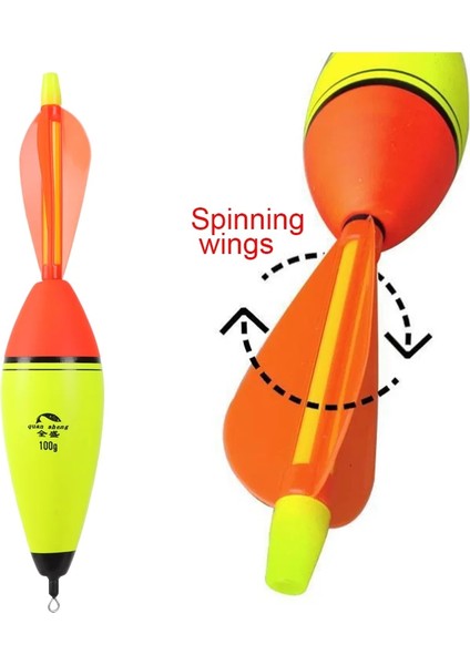 100G-LED Işık Stili ile Yüzdürme Köpüğü Aydınlık Işık Balıkçılık Şamandırası Döner Kanat Yüzer Yüksek Li Elastik Boya Kaya Balıkçılığı Bobber Aksesuarı (Yurt Dışından)
