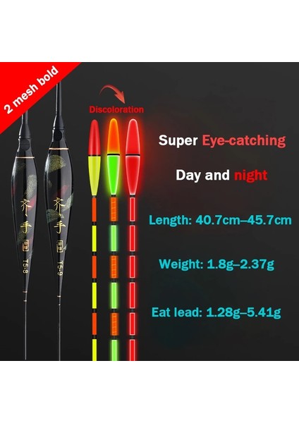 B57-4 Stili 2021 Yeni Balıkçılık Akıllı LED Elektronik Renk Bozulması Sazan Şamandıra + 425 Pil Yerçekimi Indüksiyon Şamandıra Açık Balıkçılık Aksesuarları (Yurt Dışından) modelleri