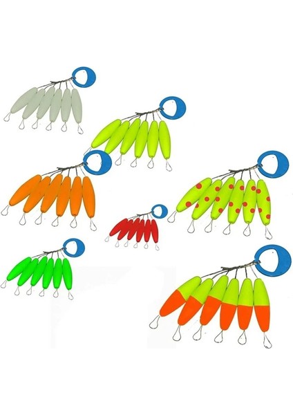 Kırmızı B5 Stili 5packslot Yüksek Yedi Yıldız Balıkçılık Şamandıra Bobber 2 Boyutlu Teçhizat Şamandıra Beaolors Delik A437 ile Çarpıcı Boncuk (Yurt Dışından)