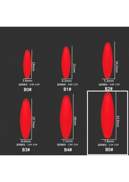 Kırmızı B5 Stili 5packslot Yüksek Yedi Yıldız Balıkçılık Şamandıra Bobber 2 Boyutlu Teçhizat Şamandıra Beaolors Delik A437 ile Çarpıcı Boncuk (Yurt Dışından) fiyatları