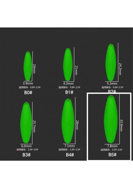 Yeşil B5 Stili 5packslot Yüksek Yedi Yıldız Balıkçılık Şamandıra Bobber 2 Boyutlu Teçhizat Şamandıra Beaolors Delik A437 ile Çarpıcı Boncuk (Yurt Dışından) fiyatları