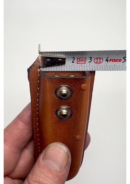 Çakı Kılıfı Hakiki Deri Kılıf - Kın (Kapalı Hali 6 - 9cm Arası Çakılar Içindir) (Kahverengi) No:1