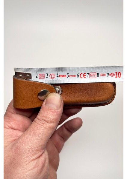 Çakı Kılıfı Hakiki Deri Kılıf - Kın (Kapalı Hali 6 - 9cm Arası Çakılar Içindir) (Kahverengi) No:1