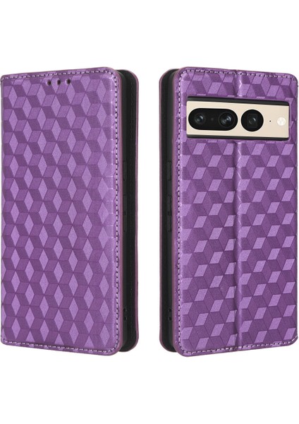 Google Pixel 7 Pro ile Uyumlu Cüzdan Hakiki Deri Darbeye Dayanıklı Tpu Kılıf Dayanıklı Flip Kitap Katlama Standı (Yurt Dışından)