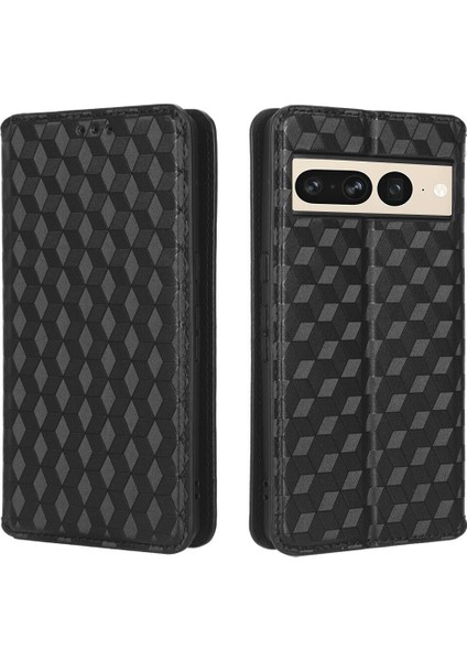 Google Pixel 7 Pro ile Uyumlu Cüzdan Hakiki Deri Darbeye Dayanıklı Tpu Kılıf Dayanıklı Flip Kitap Katlama Standı (Yurt Dışından)